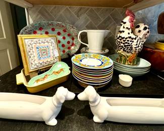 Mackenzie Childs, hand thrown pottery, super cute serving pieces...