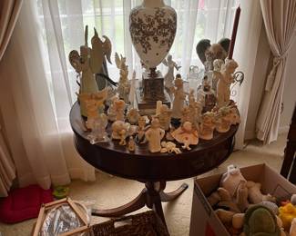 Collectibles and round end table