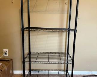 Lightweight Black Metal Shelving
