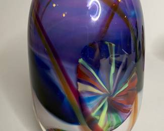 Vintage Studio Art Glass Vase, 1982