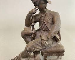 Specter Cavalier Ansonia Clock Topper Repurposed As A Statuette, C. 1904