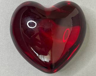 Baccarat Puffed Glass Heart