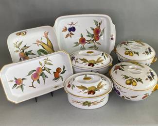 Collection Of Evesham Gold By Royal Worcester Serving Pieces