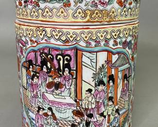 Chinese Export Famille Rose Style Tobacco Jar