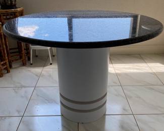Midcentury Modern Style Round Granite Top Kitchen Table