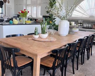 This Insane Kitchen Table seats 12 - Rustic Bleached Wood