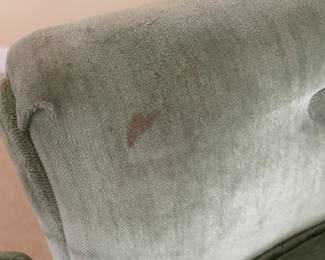 #6B - $90 Each Pair Green velvet Broyhill chairs 31x36x17(seat) 34 (back)