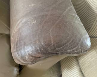 #3 $125 Light brown leather Lazyboy Manual recliner (needs cleaning)