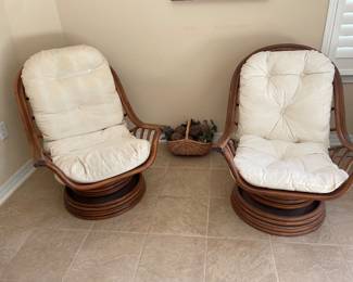 #37 - $300 - 2 Rattan chairs 27x38x17 (4 total)