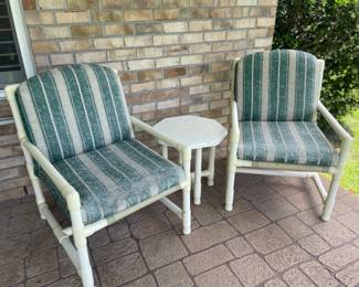 $80 PVC patio chairs set of 2