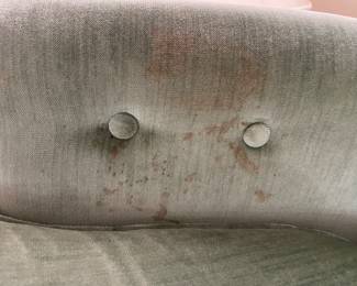 #6A - $90 Each Pair Green velvet Broyhill chairs 31x36x17(seat) 34 (back)