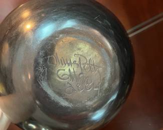#41 - $100 New Mexico black pottery 6x9 signed Gilberto Olivas (b.1958) - lots of damages