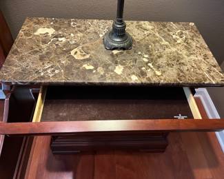 #36B - $300 Each Haverty's Pennsylvania house set of two chest with granite top 34Wx17Dx30T with hidden drawers