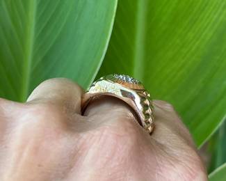 #71 - 14kt yellow Rolex style gold ring (1/2 carat) -11 grams - $760