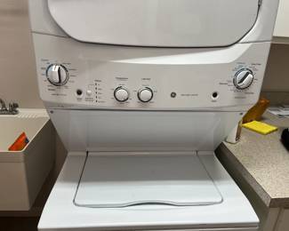 #29 - $850 General Electric stackable washer & dryer 1 1/2 year old 38Dx75Tx27W