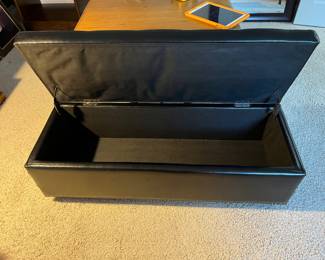 $60 - Black vinyl bench with storage