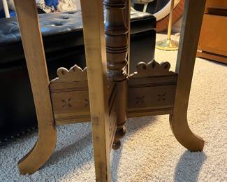 $120 - American side table with carving apron and center.