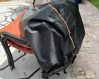 #10 - $150 4 stacking chairs with cover & side table