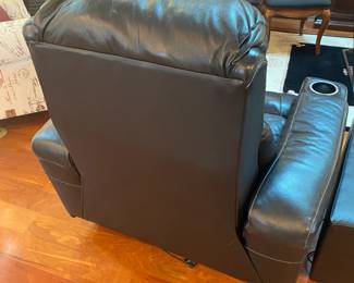 #2 -$280 EACH Chairs leather black automatic recliners 37Wx36Dx42T
