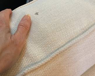 #1 - $250 -Sofa cream linen 78Lx38Dx37H (small stain)