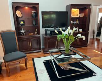 #24 - $400 Living room two bookcases & center TV cabinet