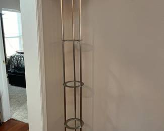 #39 - $75 Floor lamp with glass bowl 16Wx73T