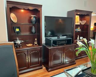 #24 - $400 Living room two bookcases & center TV cabinet