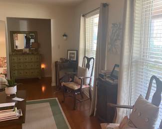 Rug, artwork
, chairs, coffee table , side tables