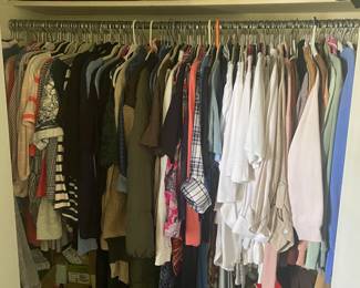 Very small sample of the clothing that will be on sale. 
All women’s 