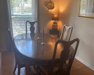 Dining table and chairs