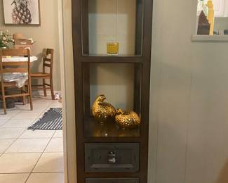 Shelving display w/ drawers 
H-45”
W and D  13”