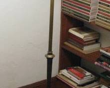 Liv Rm 6 Vintage Brass floor lamp