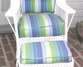 Scr Porch 2 Vintage Wicker chair and foot stool
