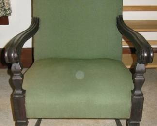 Den 2 Antique arm chair on casters