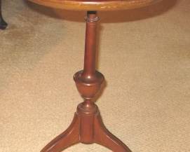 Liv Rm 15 Shaker style round cherry table