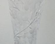 din rm glass 3 tall cut and etched vase