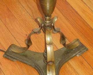 Liv Rm 7 Vint Brass Floor Lamp Base
