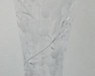 din rm glass 3 tall cut and etched vase