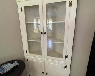 White corner hutch available for purchase sold