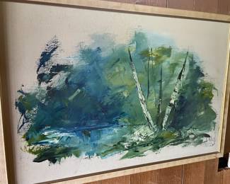 Abstract Landscape Painting by J. Oshocki