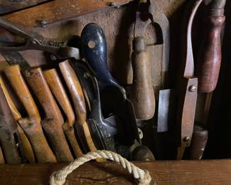 Assortment of Chisels, Planers, Hand Tools