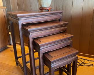 1960's Rosewood Nesting Table Set