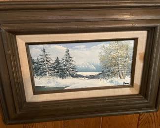 Snowy Landscape Oil Painting by Reeves