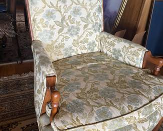 Floral Upholstered Phelan French Arm Chair
