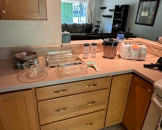 Misc kitchen items and a few appliances