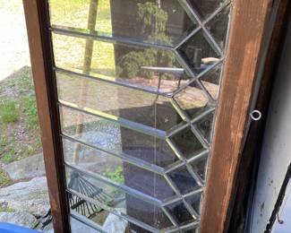 Leaded beveled glass window