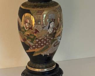 Satsuma Design Lamp w/Teak Base (Lamp Shade Sold Separately)