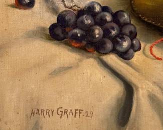 Harry Graff "Still Life" Painting  (27" H x 35" W w/Frame)