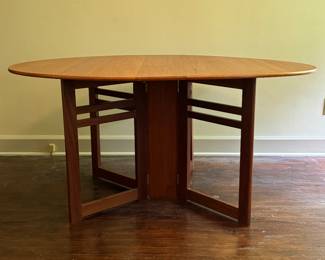 MCM Drop Leaf Oval Table
