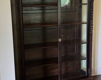 Hunter's Style Carved Display Cabinet
